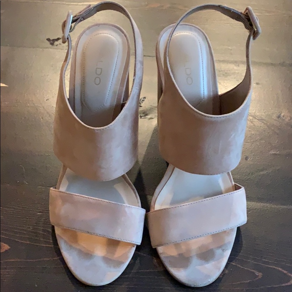 ALDO Tan Suede Sandals
